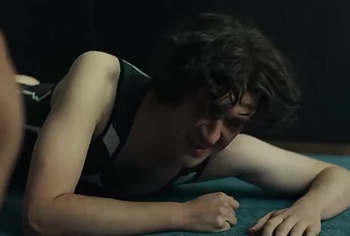 Alexander Skarsgard and Harry Melling gay sex in Pillion