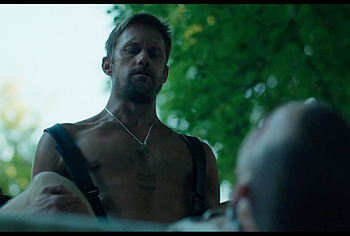 Alexander Skarsgrd and Harry Melling Nude And Rough Gay Sex in Pillion