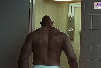 Dwayne Johnson shirtles in The Smashing Machine