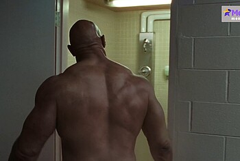 Dwayne Johnson shirtles in The Smashing Machine