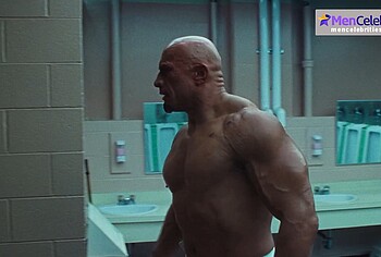 Dwayne Johnson shirtles in The Smashing Machine