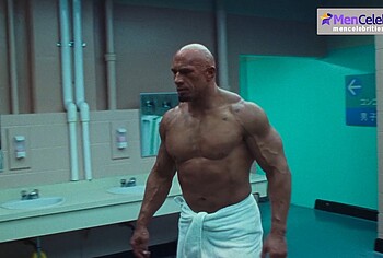 Dwayne Johnson shirtles in The Smashing Machine