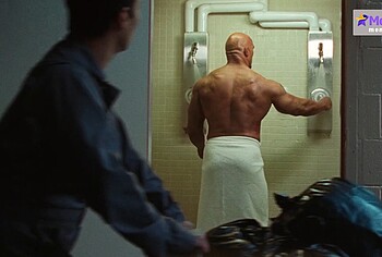 Dwayne Johnson shirtles in The Smashing Machine