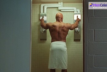 Dwayne Johnson shirtles in The Smashing Machine