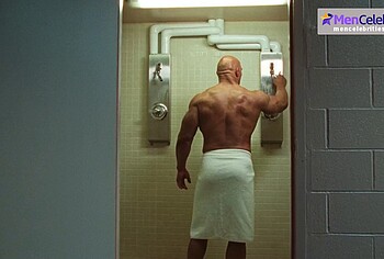 Dwayne Johnson shirtles in The Smashing Machine