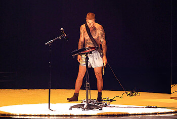 Justin Bieber Shirtless And Boxers During Grammy