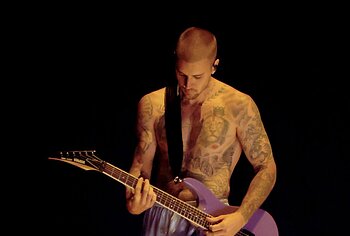 Justin Bieber Shirtless And Boxers During Grammy