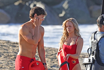 Noah Beck Shirtless And Sexy During Baywatch Reboot