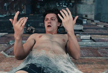 Tom Holland Penis Bulge And Underwear Scenes in Spider-Man 4