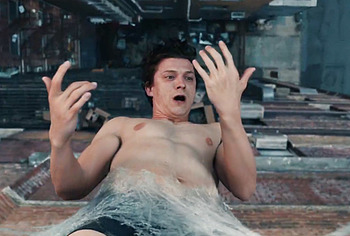 Tom Holland Penis Bulge And Underwear Scenes in Spider-Man 4