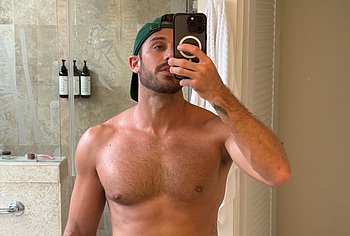 Lambda Garcia shirtless