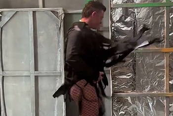 Luke Evans huge penis bulge erotic show