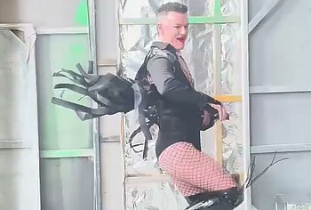 Luke Evans huge penis bulge erotic show