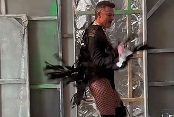 Luke Evans huge penis bulge erotic show