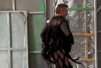 Luke Evans huge penis bulge erotic show