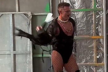 Luke Evans huge penis bulge erotic show