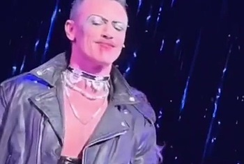 Luke Evans huge penis bulge erotic show