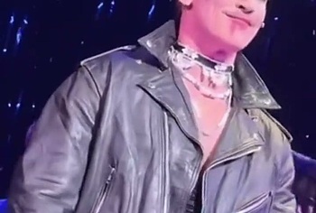 Luke Evans huge penis bulge erotic show