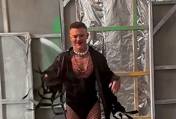 Luke Evans huge penis bulge erotic show