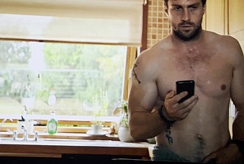 Aaron Taylor-Johnson nude shower scene in Fuze