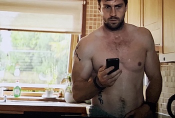 Aaron Taylor-Johnson nude shower scene in Fuze