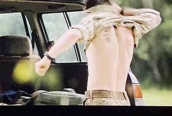 Aaron Taylor-Johnson nude shower scene in Fuze