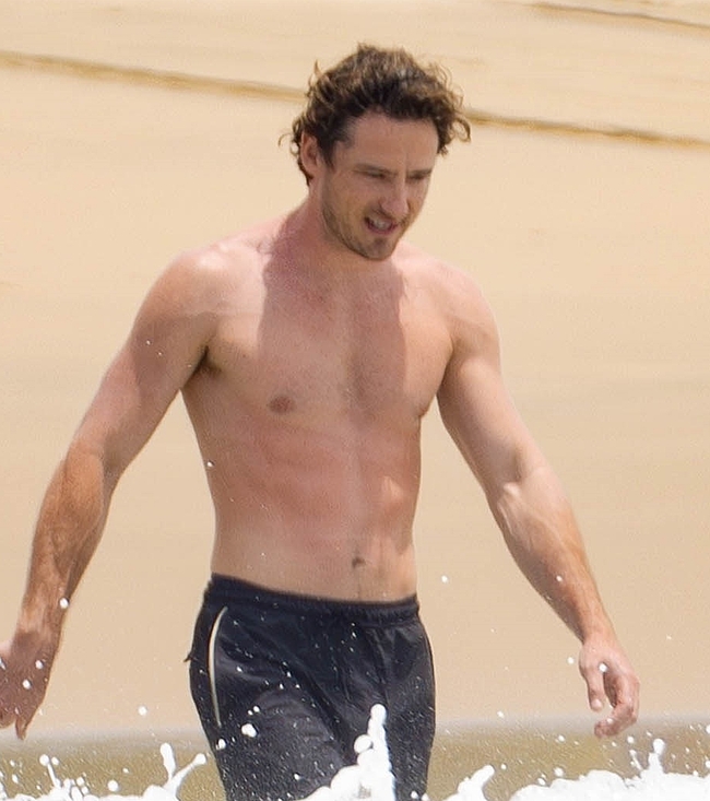 Lewis Pullman shirtless