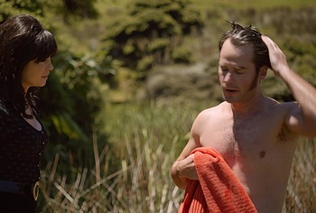 David de Lautour nude scenes in Westside