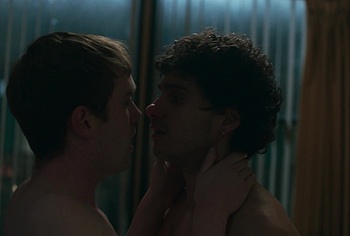 Bilal Hasna and Mitchell Robertson gay scenes in Half Man