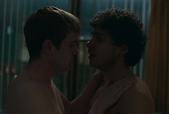 Bilal Hasna and Mitchell Robertson gay scenes in Half Man