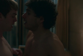 Bilal Hasna and Mitchell Robertson gay scenes in Half Man