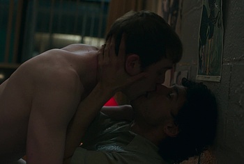 Bilal Hasna and Mitchell Robertson gay scenes in Half Man
