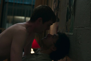 Bilal Hasna and Mitchell Robertson gay scenes in Half Man