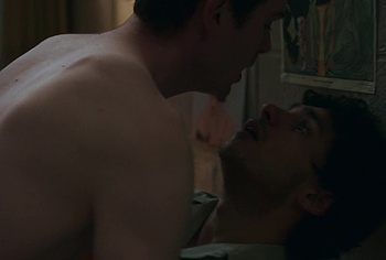 Bilal Hasna and Mitchell Robertson gay scenes in Half Man