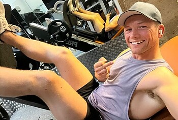 Taron Egerton shirtless beach pics