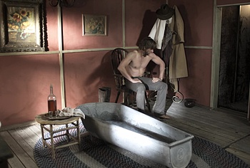 Andrew W Walker Nude Bath Scenes in The Gundown