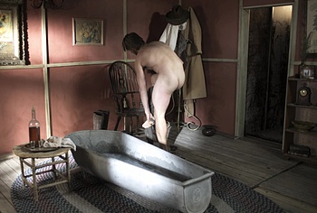 Andrew W Walker Nude Bath Scenes in The Gundown