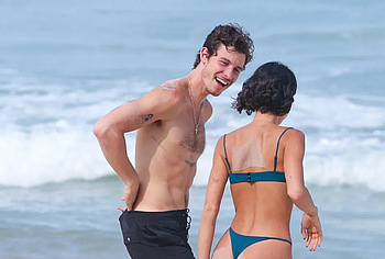 Shawn Mendes Caught Shirtless and Scratching Ones Ass On A Beach