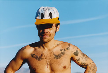 Harry Styles shirtless
