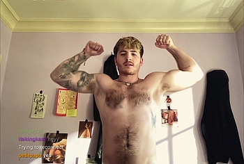 Kieron Moore shirtless