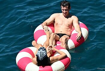 Callum Turner shirtless beach pics
