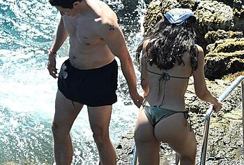 Callum Turner shirtless beach pics