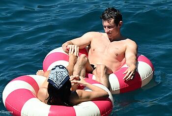 Callum Turner shirtless beach pics