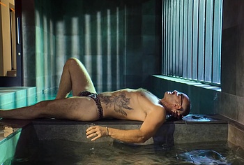 Neil Ashton Bulge and Butt In Leopard String in Brassic