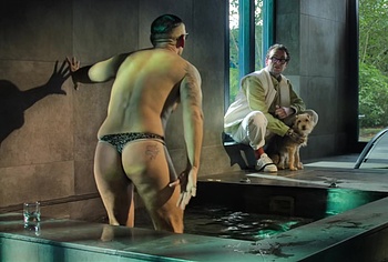 Neil Ashton Bulge and Butt In Leopard String in Brassic
