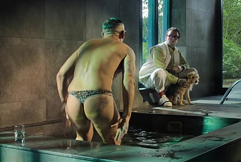 Neil Ashton Bulge and Butt In Leopard String in Brassic