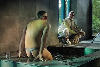Neil Ashton Bulge and Butt In Leopard String in Brassic
