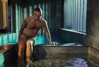 Neil Ashton Bulge and Butt In Leopard String in Brassic