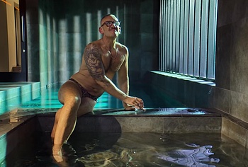 Neil Ashton Bulge and Butt In Leopard String in Brassic