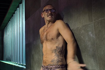 Neil Ashton Bulge and Butt In Leopard String in Brassic
